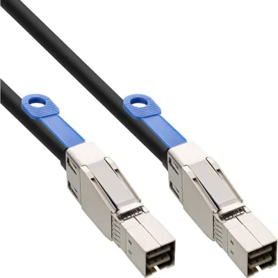 Produktbild von InLine externes Mini SAS HD Kabel, SFF-8644 zu SFF-8644, 12Gb/s, 2m, 2 m, SFF-8644, SFF-8644, Männlich/Männlich, Schwarz, 194 g