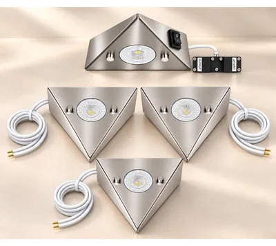 Immagine prodotto di Lampada sottopensile LED - 4,8 W - 3000 K luce calda - Acciaio inossidabile - Con interruttore
