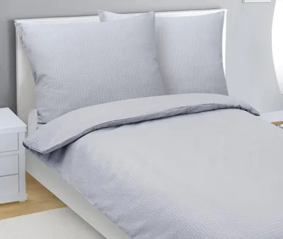 Obrázok produktu pre Krepové posteľné prádlo – sivé – 140 x 220, 70 x 90