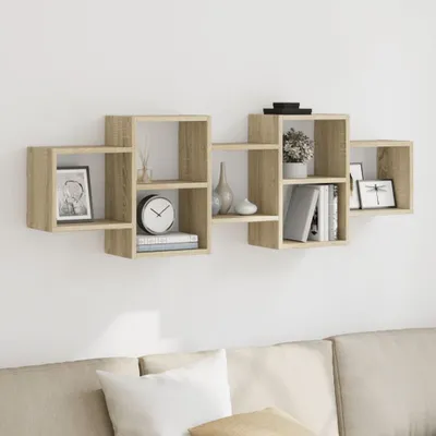 Image de Maison Exclusive - Étagère murale Chêne Sonoma 129x18x42 cm Matériau dérivé du bois