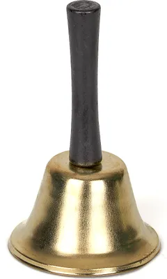 Produktbild von Glocke Weihnachtsmann Kostüm-Zubehör gold-schwarz