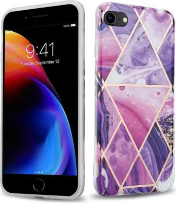 Produktbild von Cadorabo Schutzhülle für Apple iPhone 7 / 7S / 8 / SE 2020 Hülle in Lila TPU Handyhülle Etui Case Cover