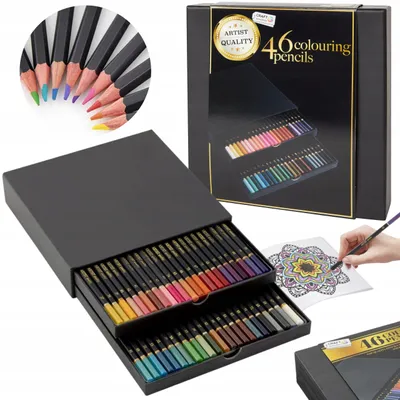 Obrázek produktu pro Sada barevných tužek Craft Sensations 46 barev - Měkké a vysoce pigmentované umělecké tužky - Ideální pro kreslení, skicování a malování