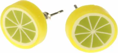 Produktbild von Zitrone Ohrstecker Miniblings Stecker Ohrringe Zitronen Frucht Obst gelb grün