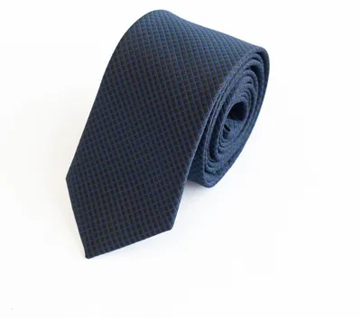 Produktbild von Fabio Farini - 1 Stück karierte Herren Schlips - Krawatte in 6cm oder 8cm Breite Schmal (6cm), Schwarz/Dunkelblau