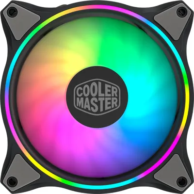 Produktbild von Cooler Master MasterFan MF120 Halo, Ventilator, 12 cm, 650 RPM, 1800 RPM, Schwarz, Grau