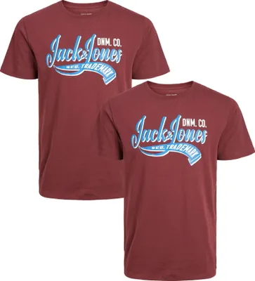 Produktbild von JACK & JONES 2-er Set T-Shirt Logo Print Rundhals JJELOGO Größe: S