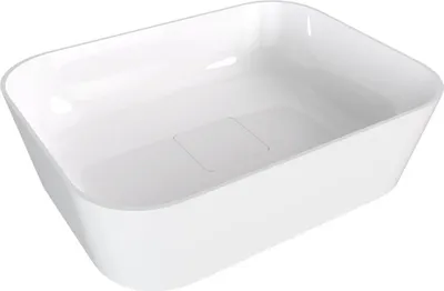 Obrázek produktu pro BANERA SQUARE umyvadlo na desku z litého mramoru, 50x36cm, bílá
