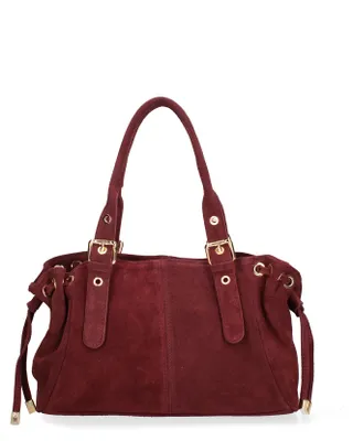 Produktbild von Damenhandtasche aus echtem Leder mit Reißverschluss Italy Black B UNICA 33x21x20 cm