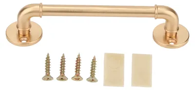 Produktbild von Torgriff, Zinklegierung, Retro-Möbelbeschläge mit rundem Sockel für Tür, Schublade, Schrank, Kleiderschrank, Gold