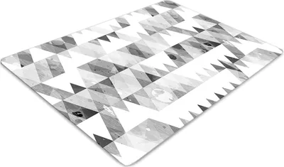 Produktbild von Stuhlunterlage Bürostuhlunterlage 120 cm x 90 cm Bodenmatte Bürostuhlunterlage - Graue Dreiecke-Muster.
