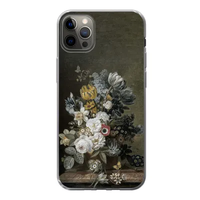 Produktbild von MuchoWow® Handyhülle Schutzhülle Hülle für iPhone 13 Pro Max Stilleben mit Blumen - Alte Meister - Malerei Silikon Softcase Handy Hülle - Mobiltelefon