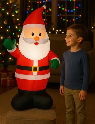 Produktbild von Aufblasbarer Weihnachtsmann Beleuchtet 120 cm - Einheitsgröße