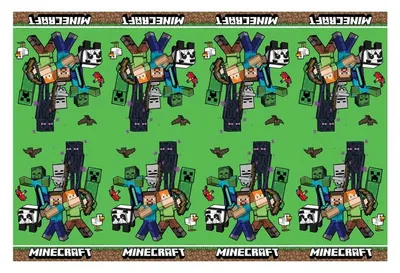 Produktbild von Minecraft-Tischdecke (wiederverwendbar), 120 x 180 cm, 1 Stück