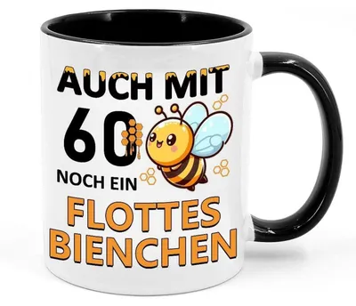 Image de Tasse à café en céramique, 350 ml, avec l'inscription : "Même à 40 ans, toujours une petite abeille énergique."