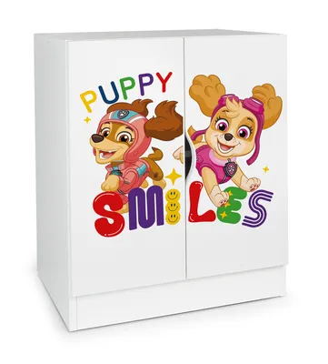 Produktbild von Furni Masters Kommode Kinderschrank 60 cm breit mit Paw Patrol Charaktere Liberty Skye Mehrzweckschrank für Kinderzimmer
