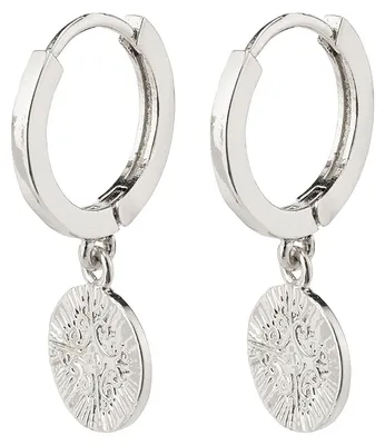 Produktbild von Pilgrim - NOMAD Münz-Creolenohrringe Ohrhänger Münze - Versilberter Ohrschmuck -
