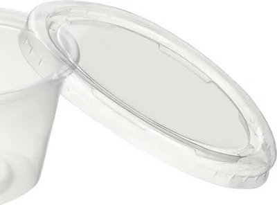 Produktbild von 200x Deckel für Dressingbecher 50ml,80ml,100ml und 125ml transparent aus PP,.