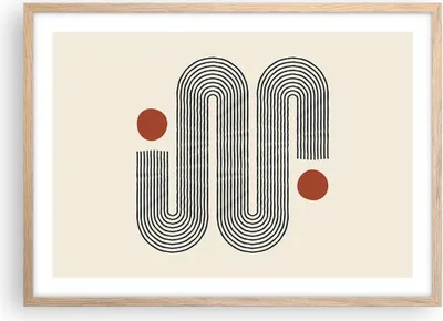Produktbild von Gerahmtes Poster - Rahmen in heller Eiche - Minimalistisch Modern Abstraktion - 70x50 cm - Wand Bild - Wanddeko - Wandbilder - Kunstposter - Wandposter - Bilderrahmen - Bilder - P2NAA70x50-4901