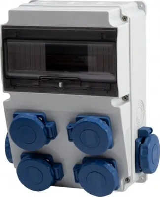 Produktbild von IP65 Stromverteiler Wandverteiler Steckdosen verdrahtet Modulen Anzahl -10 6x230V G3.1795