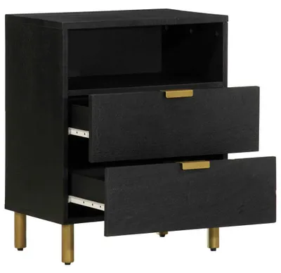 Immagine prodotto di vidaXL Comodino nero 50x33x62 cm materiale a base di legno