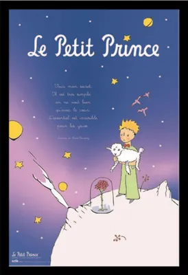 Immagine prodotto di Le petit Prince - Poster - Il piccolo principe + cornice rimovibile, Shinsuke® Maxi MDF nero, vetro acrilico