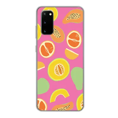 Produktbild von MuchoWow® Handyhülle Schutzhülle Hülle für Samsung Galaxy S20 Obst - Muster - Rosa Silikon Softcase Handy Hülle - Bild