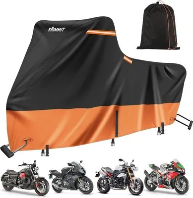 Produktbild von Famanu Motorradhülle wasserdicht - Heavy Duty 420D mit Belüftung und Reflektoren