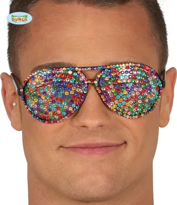 Produktbild von Bunte Strassstein Mosaik Partybrille