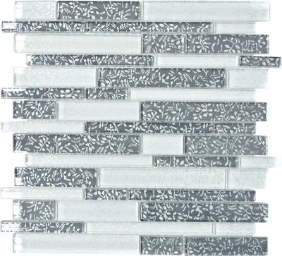 Produktbild von Glasmosaik XCM 8CFL weiß/grau 30,5x30,5 cm