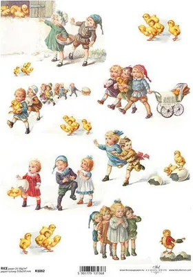 Produktbild von ITD Reispapier Decoupage Bastelpapier Softpapier Serviettentechnik, Kinder R1082