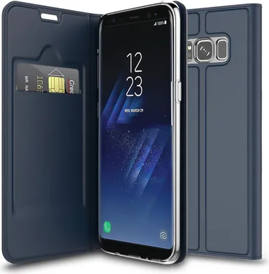 Produktbild von Handy Hülle Samsung Galaxy S8 Book Case Schutzhülle Tasche Slim Flip Cover Etui