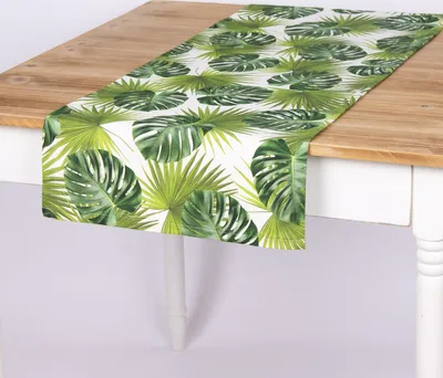 Produktbild von SCHÖNER LEBEN. Tischläufer Palmen Blätter 40x160cm