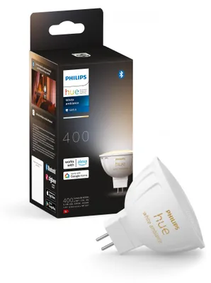 Produktbild von Philips Hue White ambience MR16 - Smarter Spot - 400, Intelligentes Leuchtmittel, Bluetooth/Zigbee, Weiß, LED, GU5.3, MR16