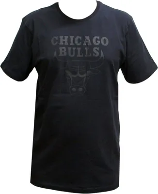 Produktbild von New Era Chicago Bulls NBA Team Logo Tee Black On Black T T-Shirt M L XL(M,Black)