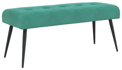 Obrázek produktu pro Lavička vidaXL s knoflíkovým čalouněním, tyrkysová, 110 x 40 x 46 cm, samet