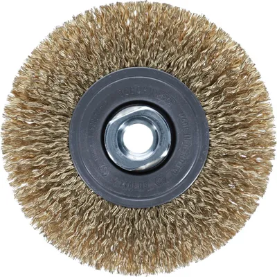 Image de Osborn Brosse métallique pour meuleuses d'angle ø 100mm Brosse circulaire - Brosse en fil d'acier laitonné, fil ondulé