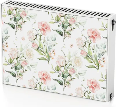 Produktbild von Blumen – Magnetische Heizkörperabdeckung – 80x60 cm – Magnet Heizkörperabdeckung – 3D Würfel – Heizkörperverkleidung – Magnetische Wandverkleidung – Wetterfest