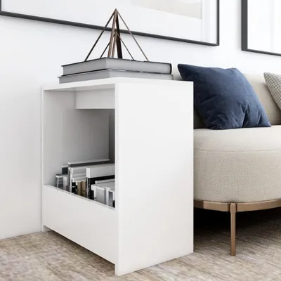 Zdjęcie produktu dla vidaXL Stolik boczny biały 50x26x50 cm materiał drewnopochodny