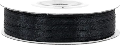 Produktbild von Satinband 3mm x 50m Rolle Schwarz