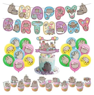 Geburtstagsdeko-Set mit Ballonbogen, gelb, 1 Stück