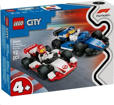 Obrázok produktu pre LEGO City Pretekárske autá F1® Williams Racing a Haas F1®, Stavebnica, 4 rok / roky, Plast, 92 kusov, 199 g