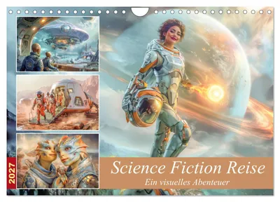 Immagine prodotto di Viaggio nella fantascienza - Un'avventura visiva (calendario da parete 2027, formato A4 orizzontale), calendario mensile CALVENDO