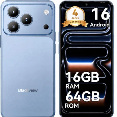 Image de 2026 Blackview WAVE 7C, téléphone portable sans abonnement, 6,56 pouces, Android 16, 16 Go + 64 Go / carte TF jusqu'à 2 To, Face ID, batterie 5 000 mAh, appareil photo 32 Mpx, double SIM, Wi-Fi 5, IP54