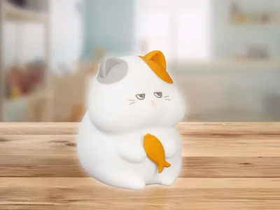 Produktbild von easy! by FHL 850853 Tischleuchte Nachtleuchte Garfield Silikon weiß Greedy cat, Akkubetrieb, USB Kabel, mit RGB 30 Minuten Timer