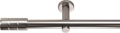 Produktbild von Deco-Raum Gardinenstange auf Maß Style Edelstahl-optik Endstück Zylinder 25mm – 210cm