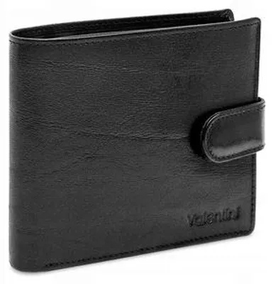 Produktbild von VALENTINI Herren Geldbörse Leder Schwarz RFID Vertikal