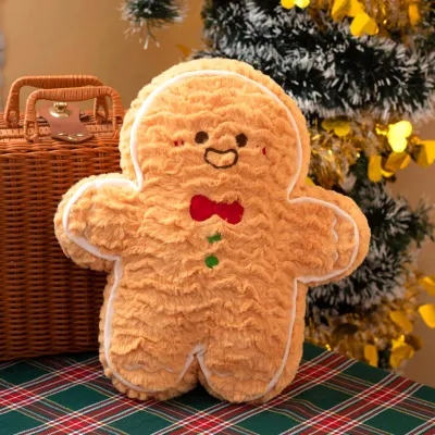 Plüsch-Lebkuchenmann-Kissen, 30 cm, Weihnachtsdeko
