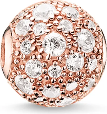 Produktbild von Thomas Sabo Damen Bead Charm-Einhänger Crushed Pavé 925 Silber rosegold K0105-416-14