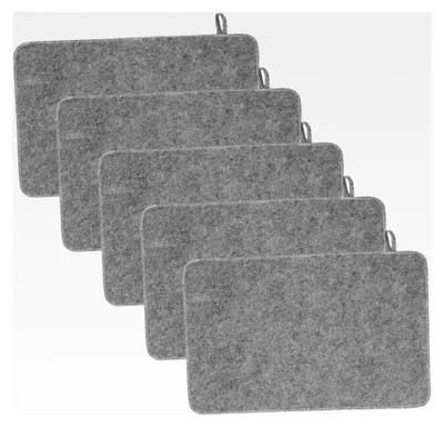 Produktbild von 5 Stück Saunakissen mit Filz-Wärmedämmmatte, schnell absorbierende Saunamatte, Isoliermatte für Sauna und Badewanne, graue Saunamatte